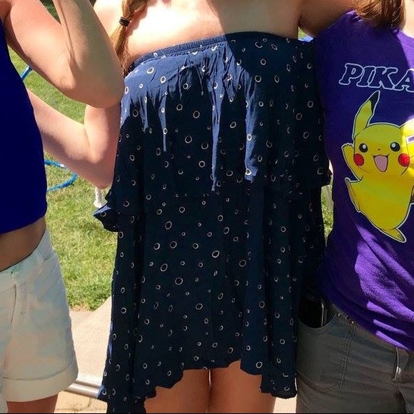 Faithfull the Brand Dresses & Skirts - Cute strapless Faithfull The Brand blue dress